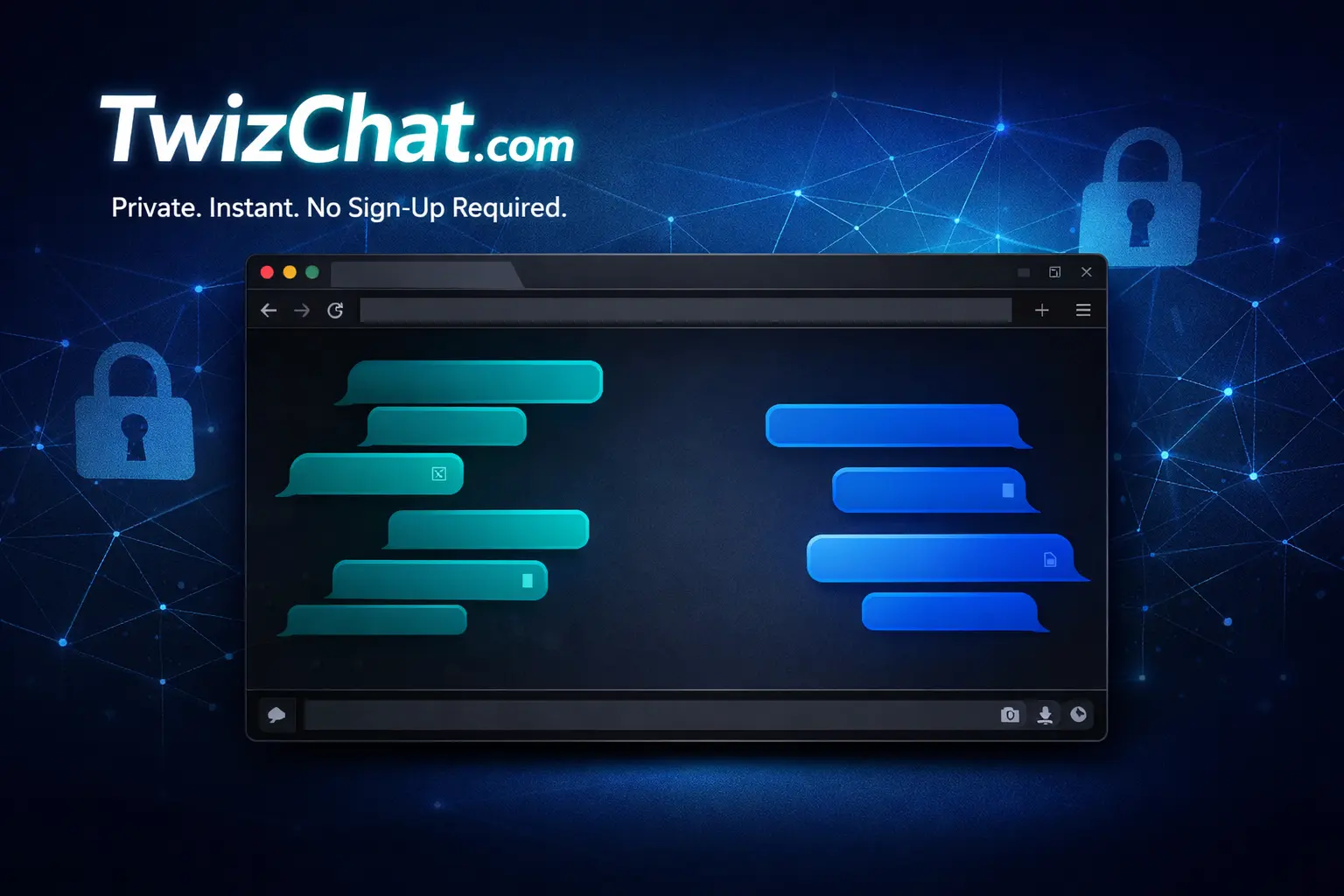 TwizChat com real-time browser-based chat platform with end-to-end encryption for private anonymous messaging in 2025